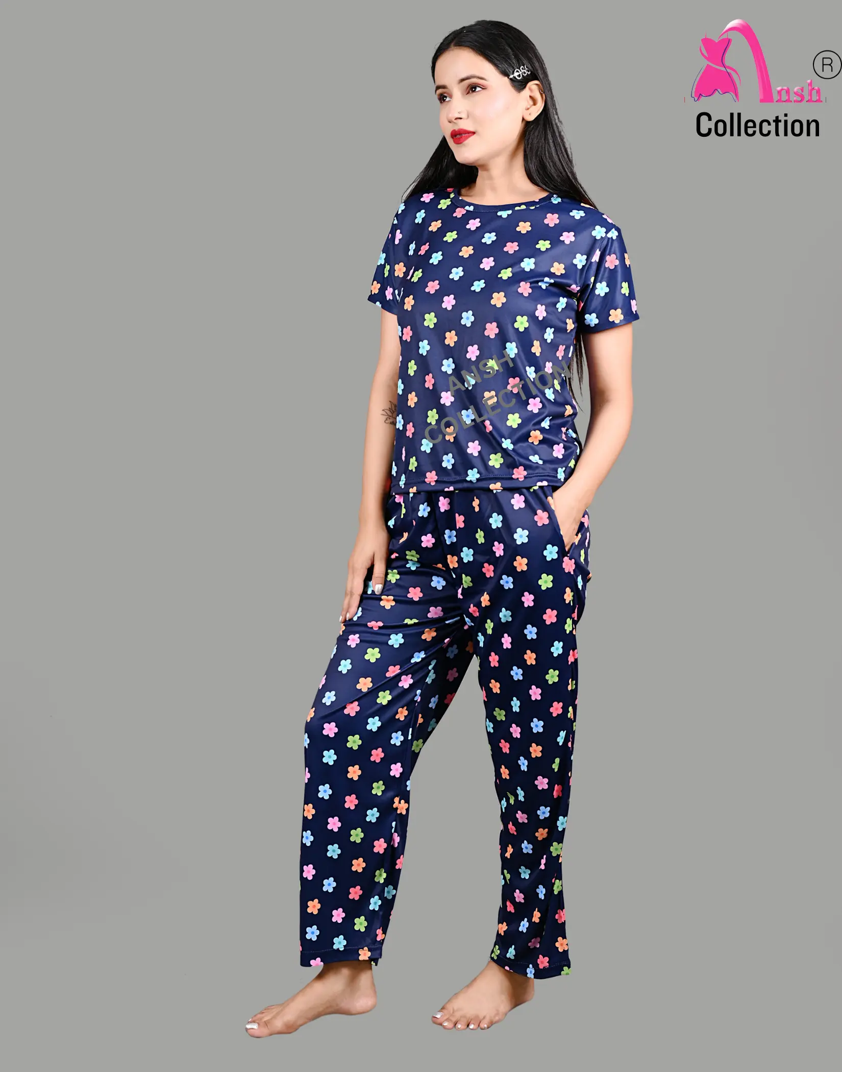 Ladies Pajama Set Nightwear Cotton Half Sleeves Round Neck Top Pyjama Set  Super Soft Comfortable at Rs 449/piece in Mumbai