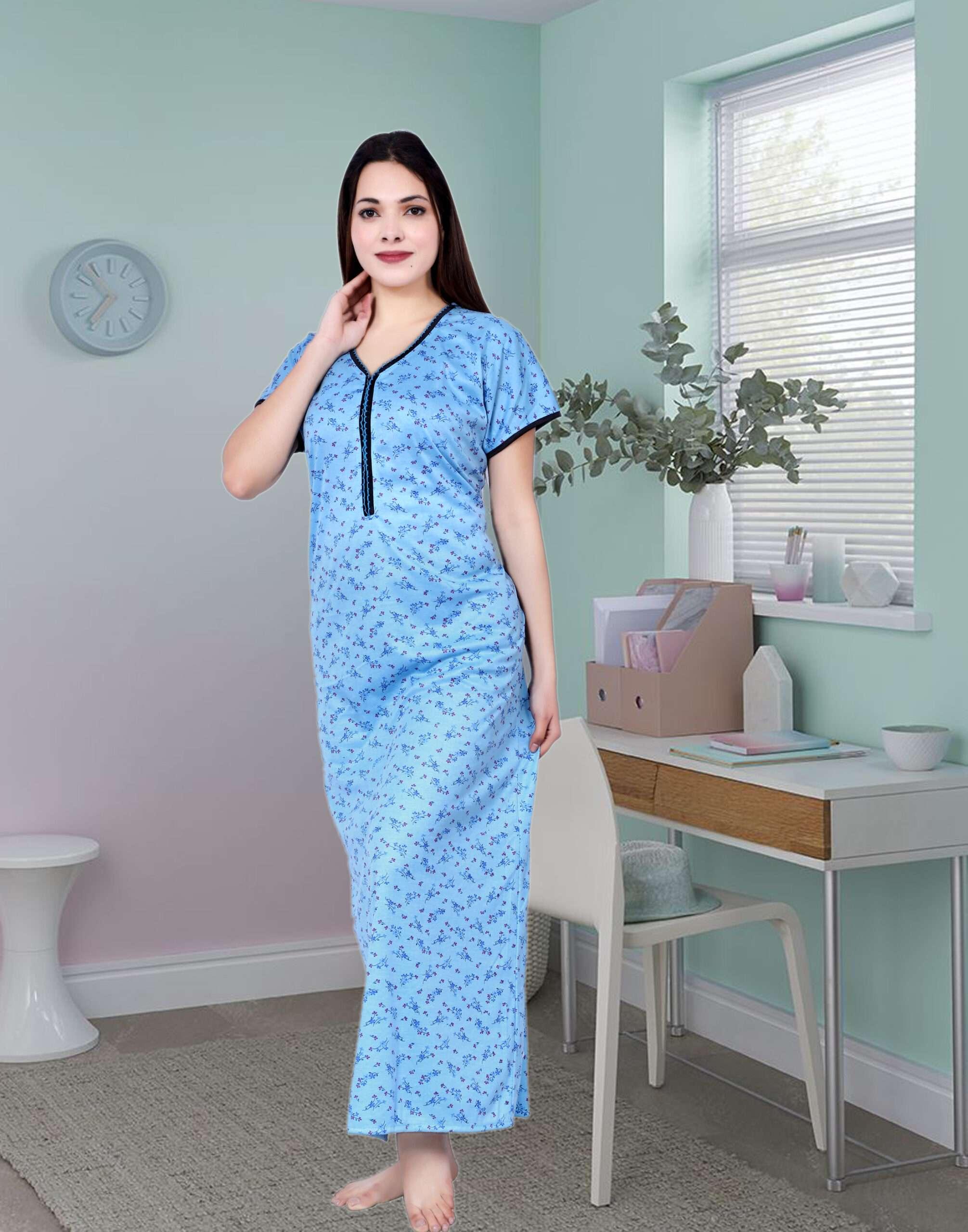 Long Chain Hosiery Cotton Nighty
